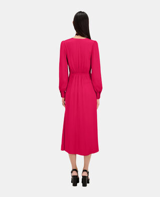 The Kooples DAMEN CHERRY langes, rotes kleid mit schleife