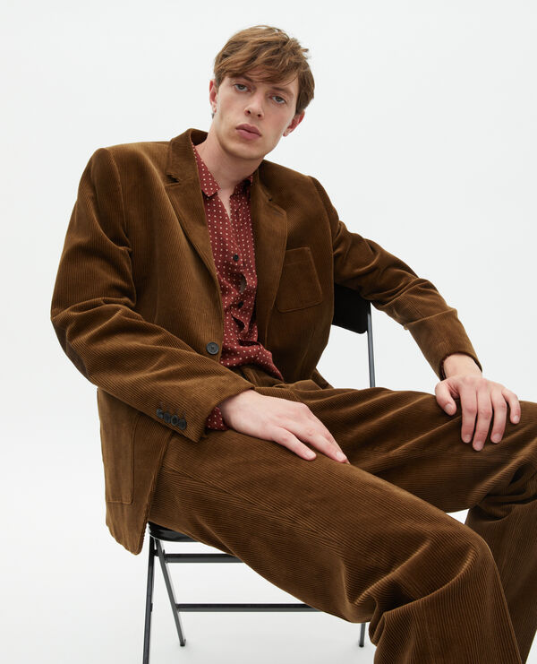 Brown Corduroy Suit Jacket Mens Corduroy Jackets With Elbow
