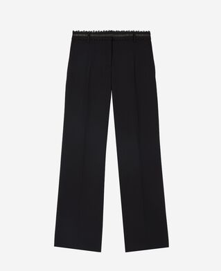 The Kooples F BLACK black wide-leg pants