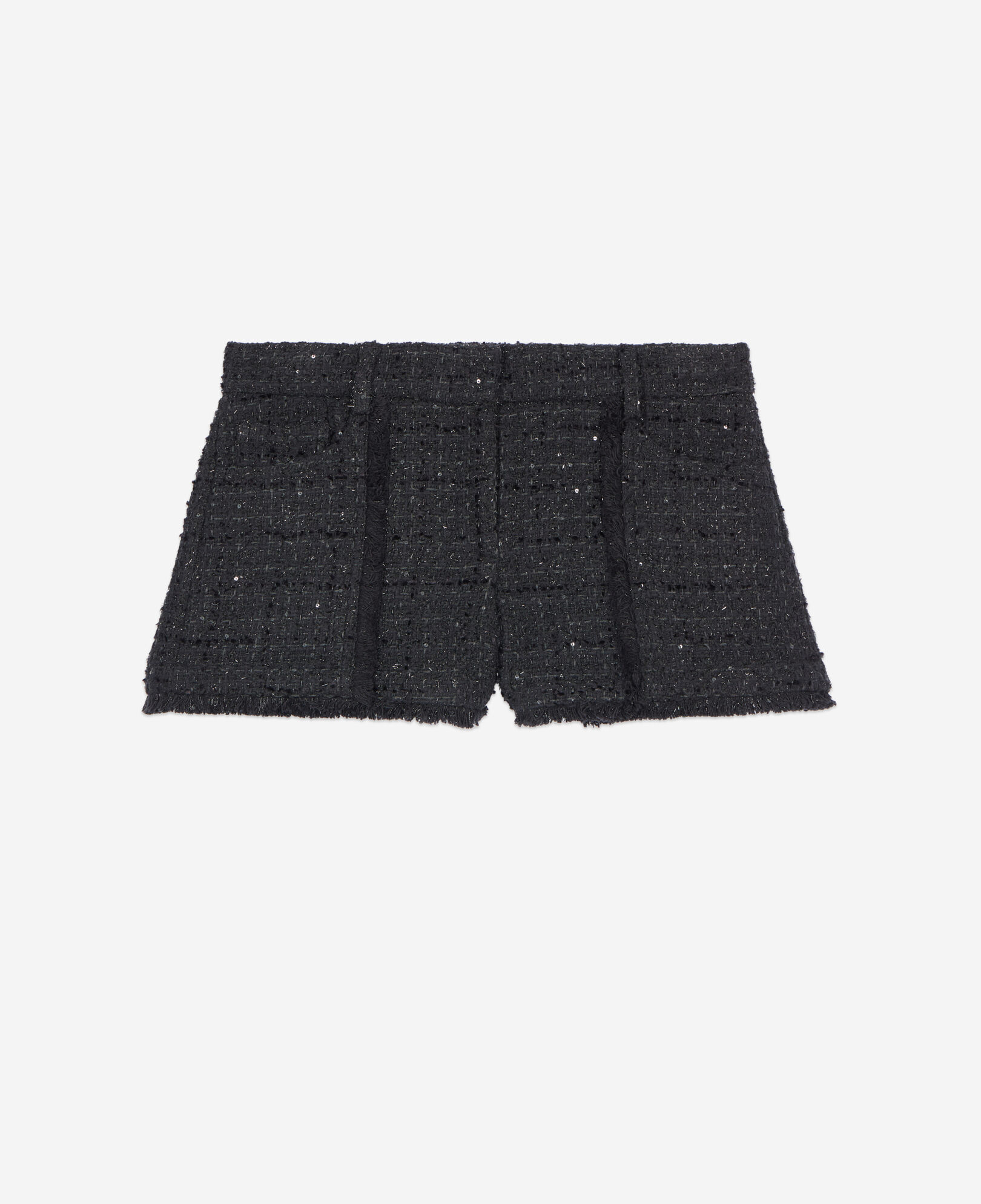 The Kooples DAMEN BLACK schwarze shorts aus tweed