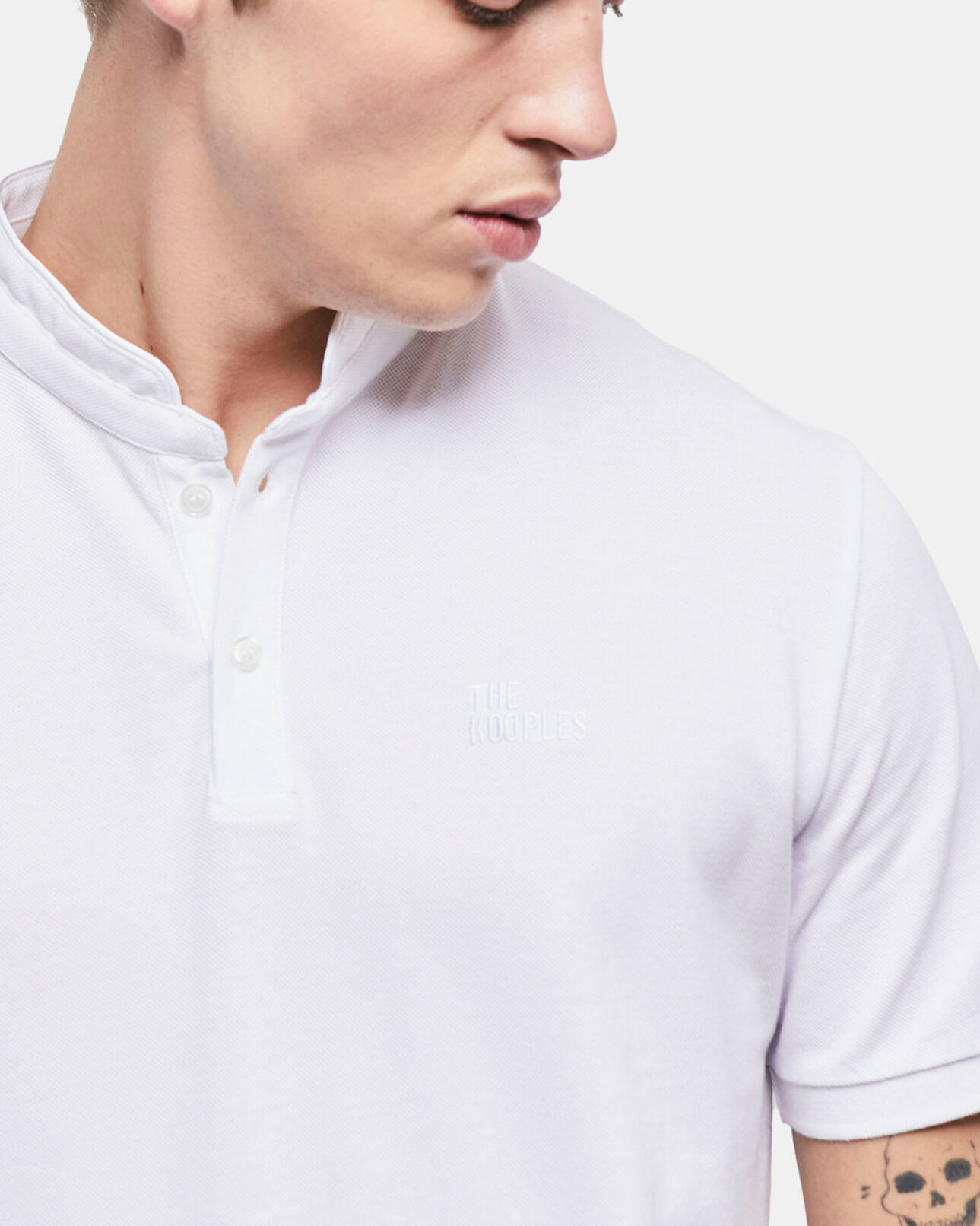 The Kooples HERREN SNOW WHITE weißes poloshirt