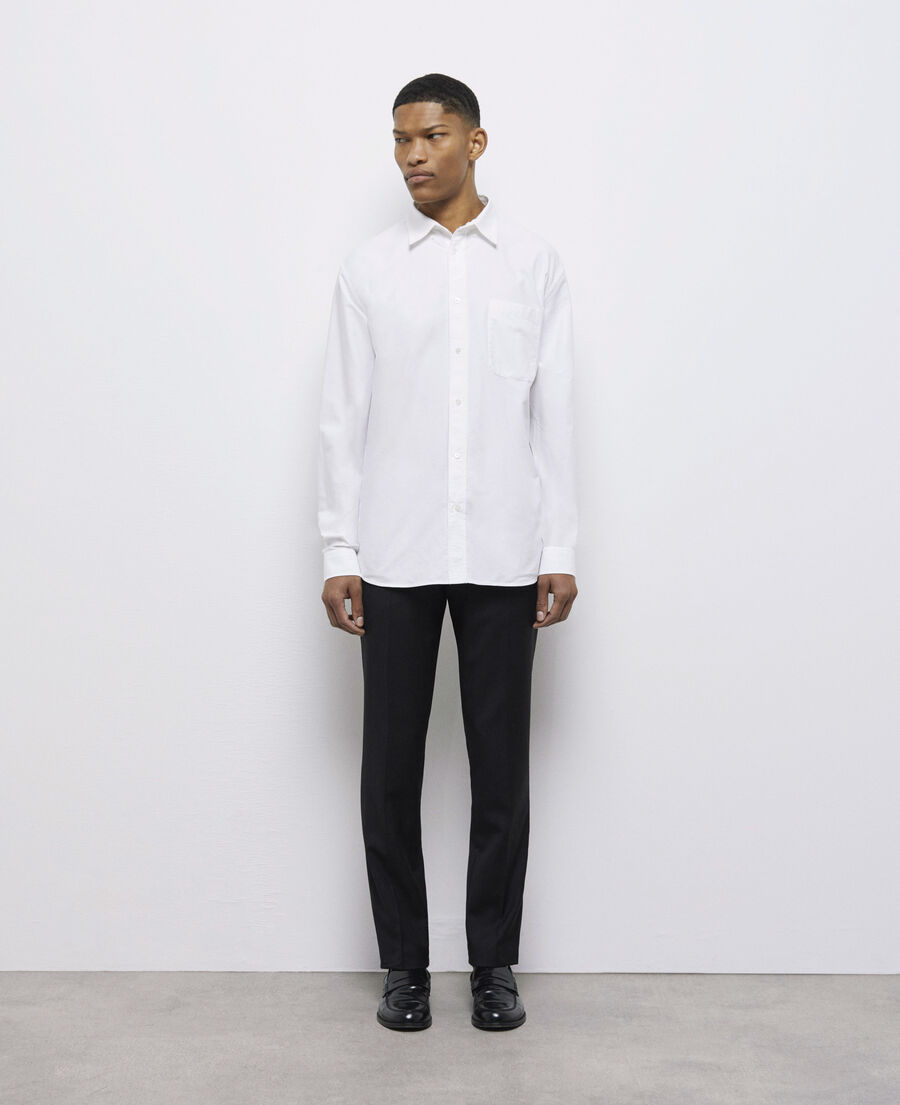 camisa blanca de algodón