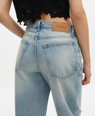 The Kooples WOMEN BLUE BLEACHED / NAVY light blue boyfriend jeans