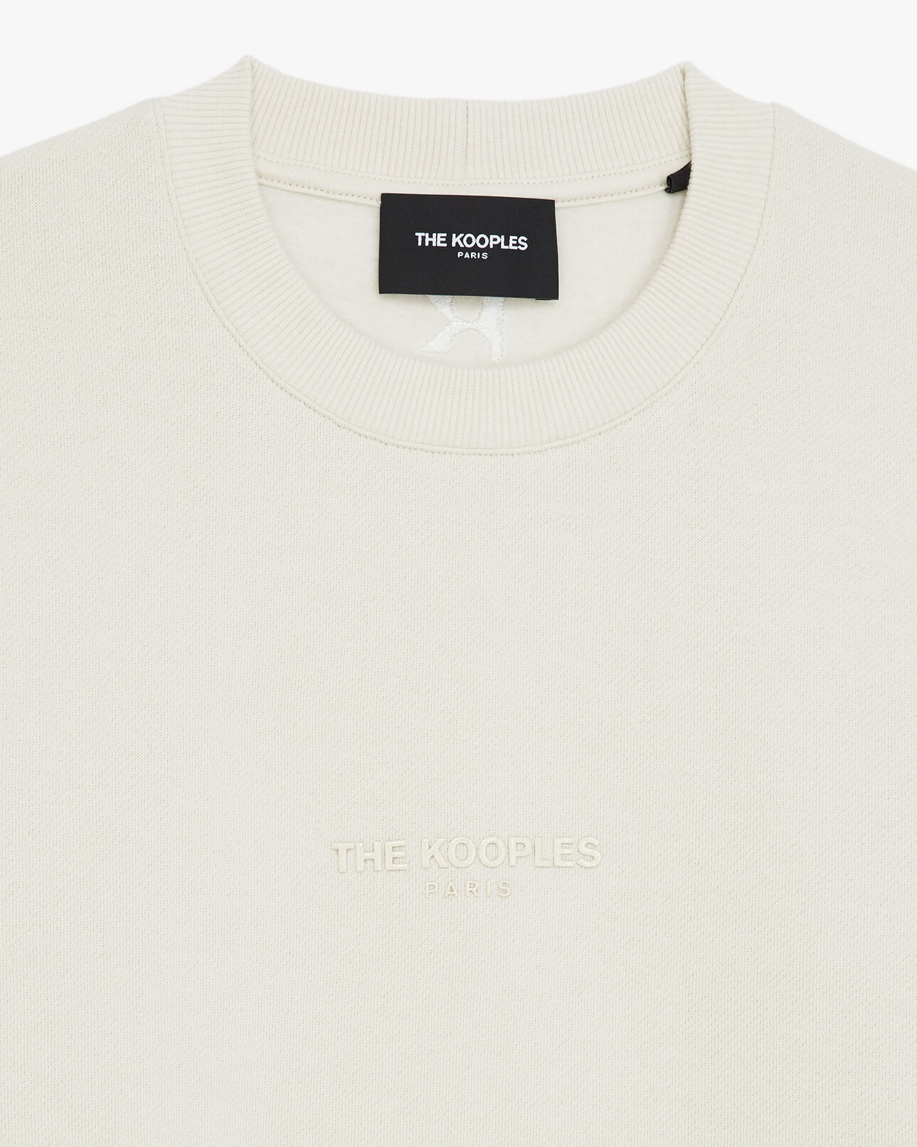 The Kooples MUJER ECRU sudadera blanco crudo algodón the kooples