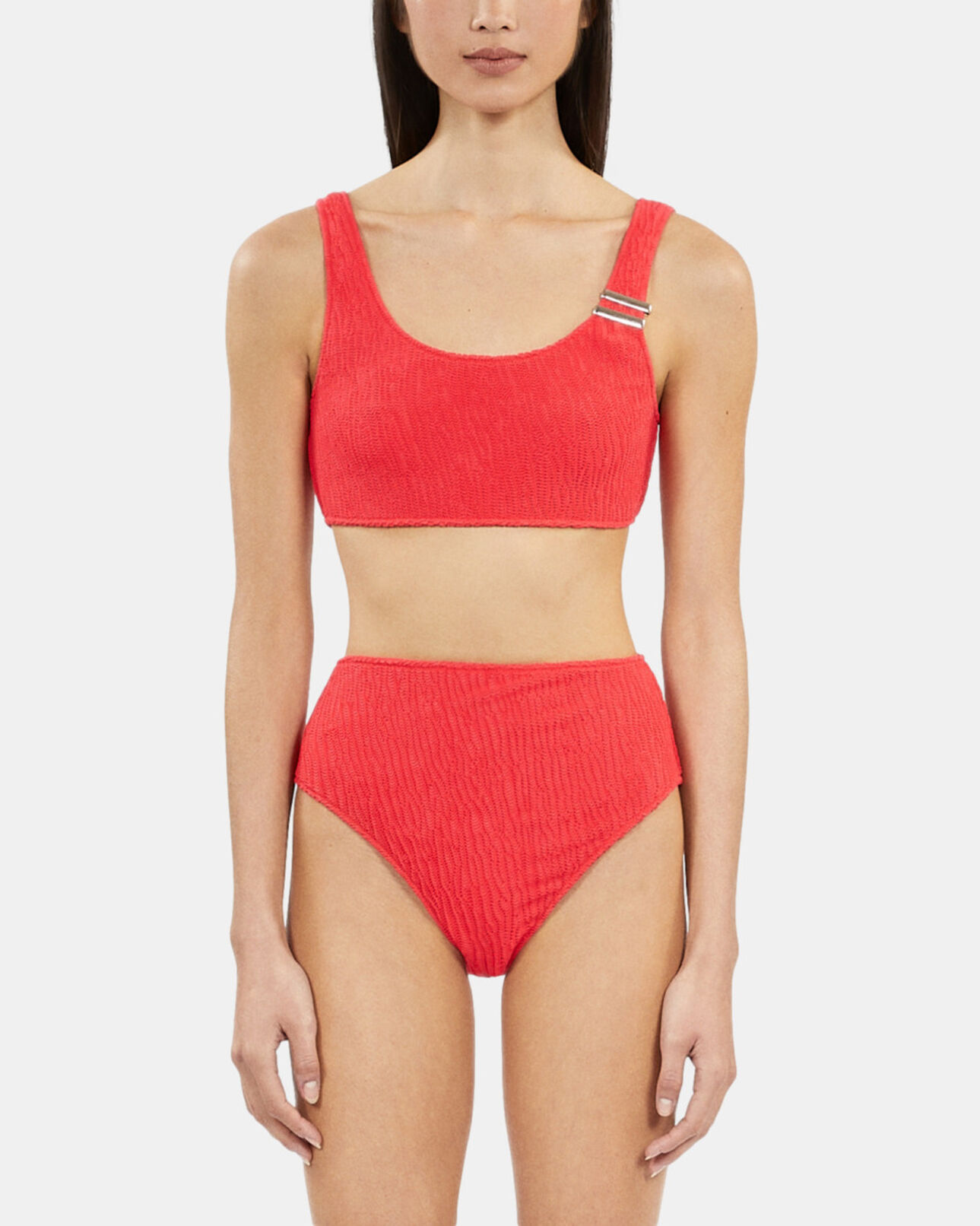 The Kooples FEMME RED bas de maillot de bain the kooples x luz taille haute rouge