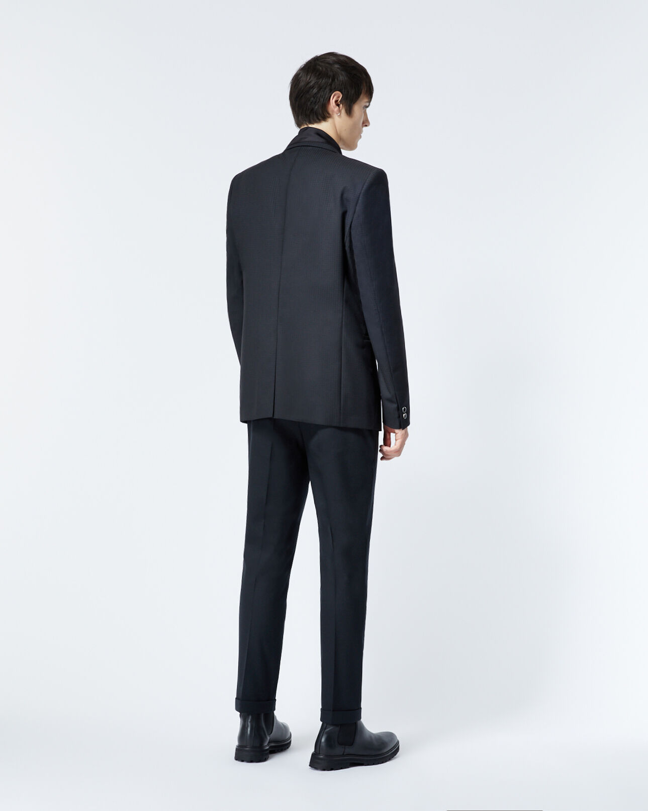 The Kooples MEN BLACK black wool jacket with jewel buttons