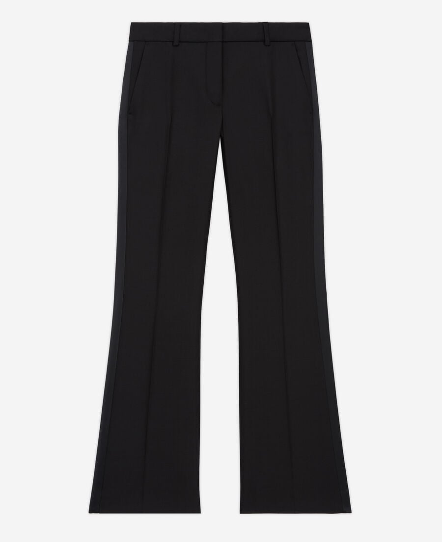 The Kooples WOMEN BLACK black wool suit pants