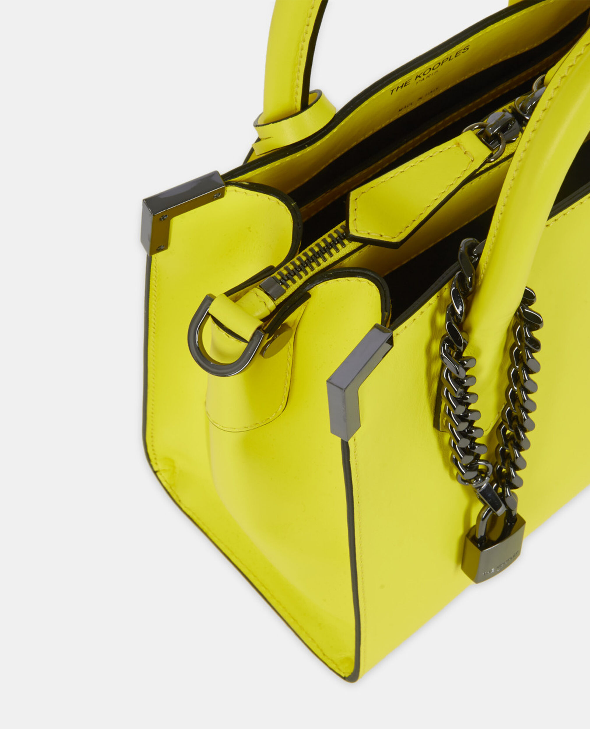 Medium Ming bag in yellow leather, YELLOW ACID, hi-res image number null