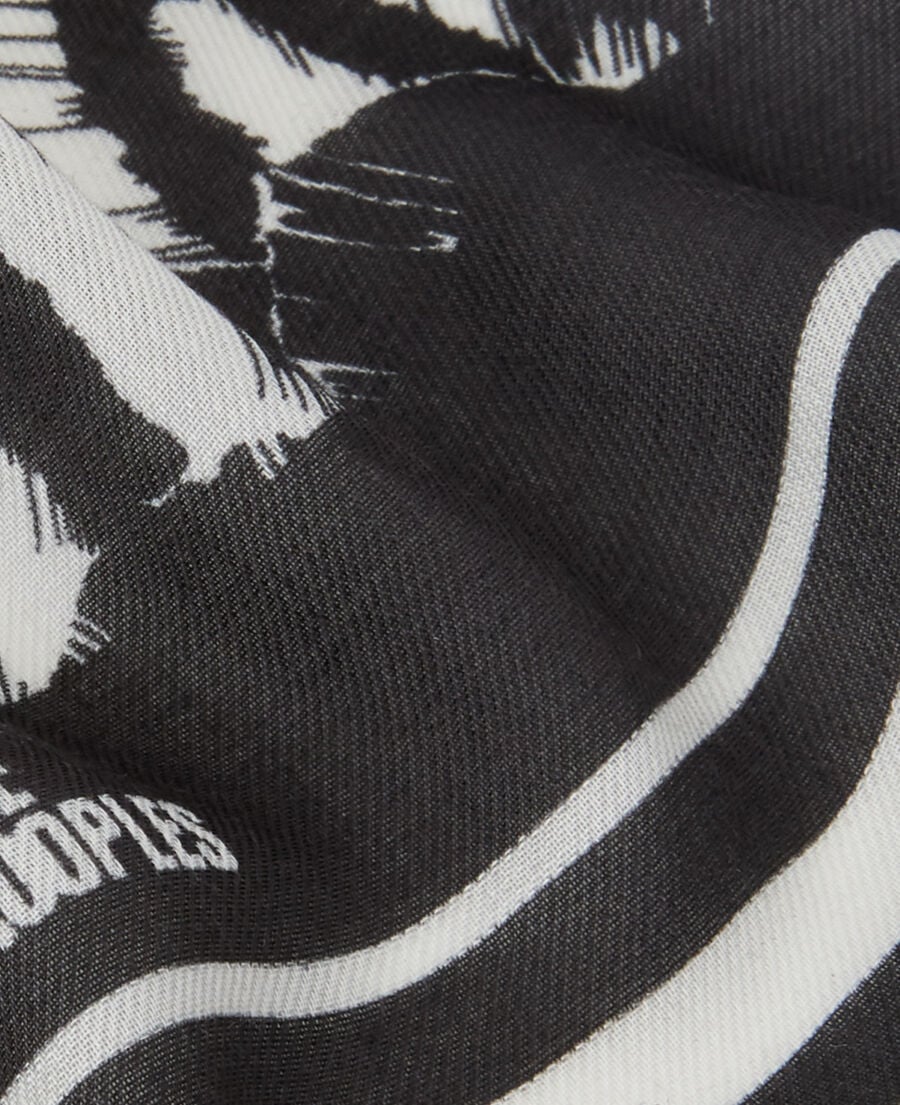 The Kooples MIXTE ECRU foulard en cachemire imprimé