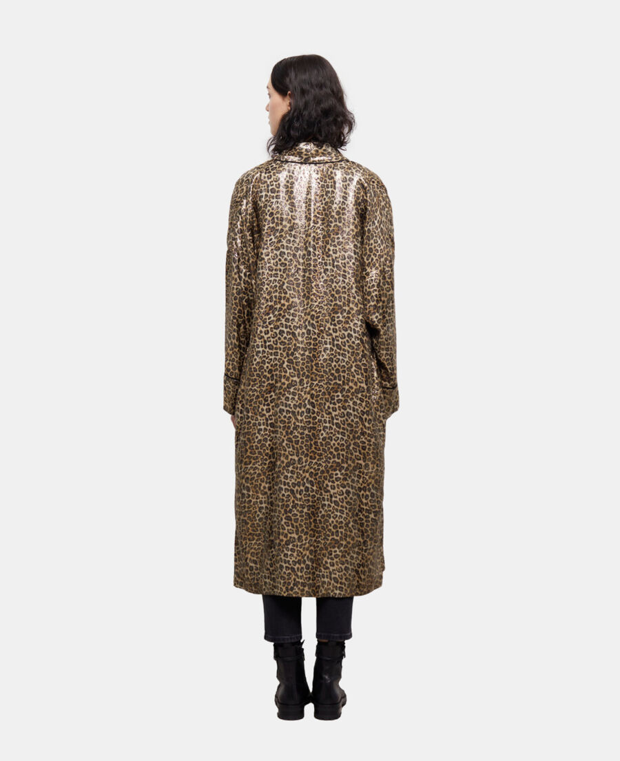 leopard-print kimono