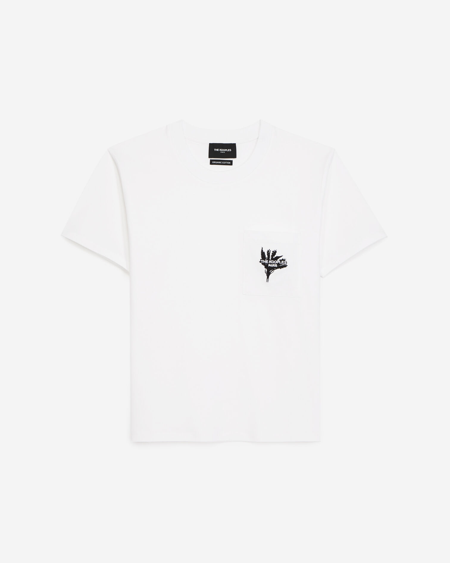 Camiseta blanca bordada algodón detalle, WHITE, hi-res image number null