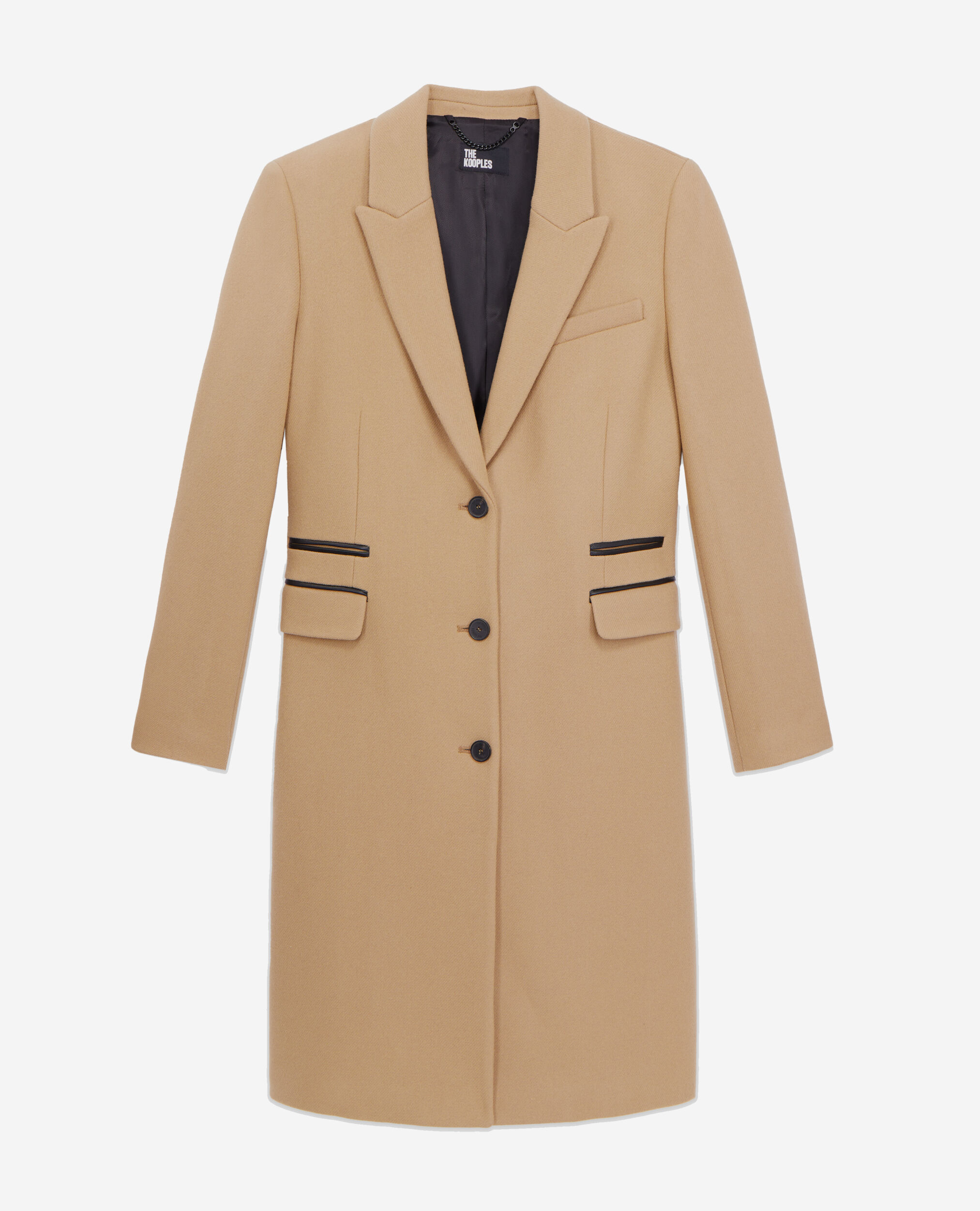 Tailored camel wool best sale coat