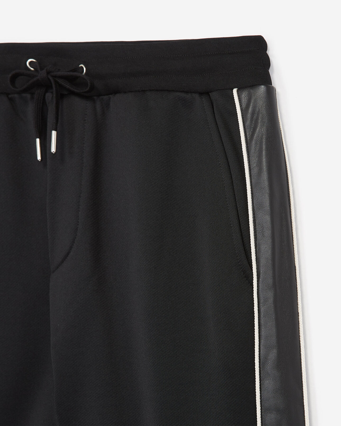 The Kooples MEN BLACK black slim-fit joggers with elastic waist