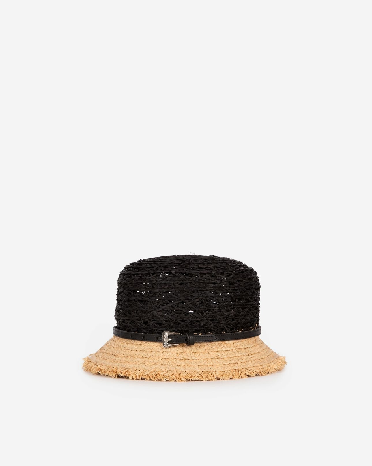 The Kooples MUJER BLACK - CREAM sombrero rafia negro beige