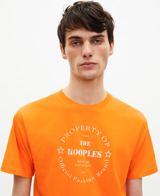The Kooples H ORANGE t-shirt with orange screen printing