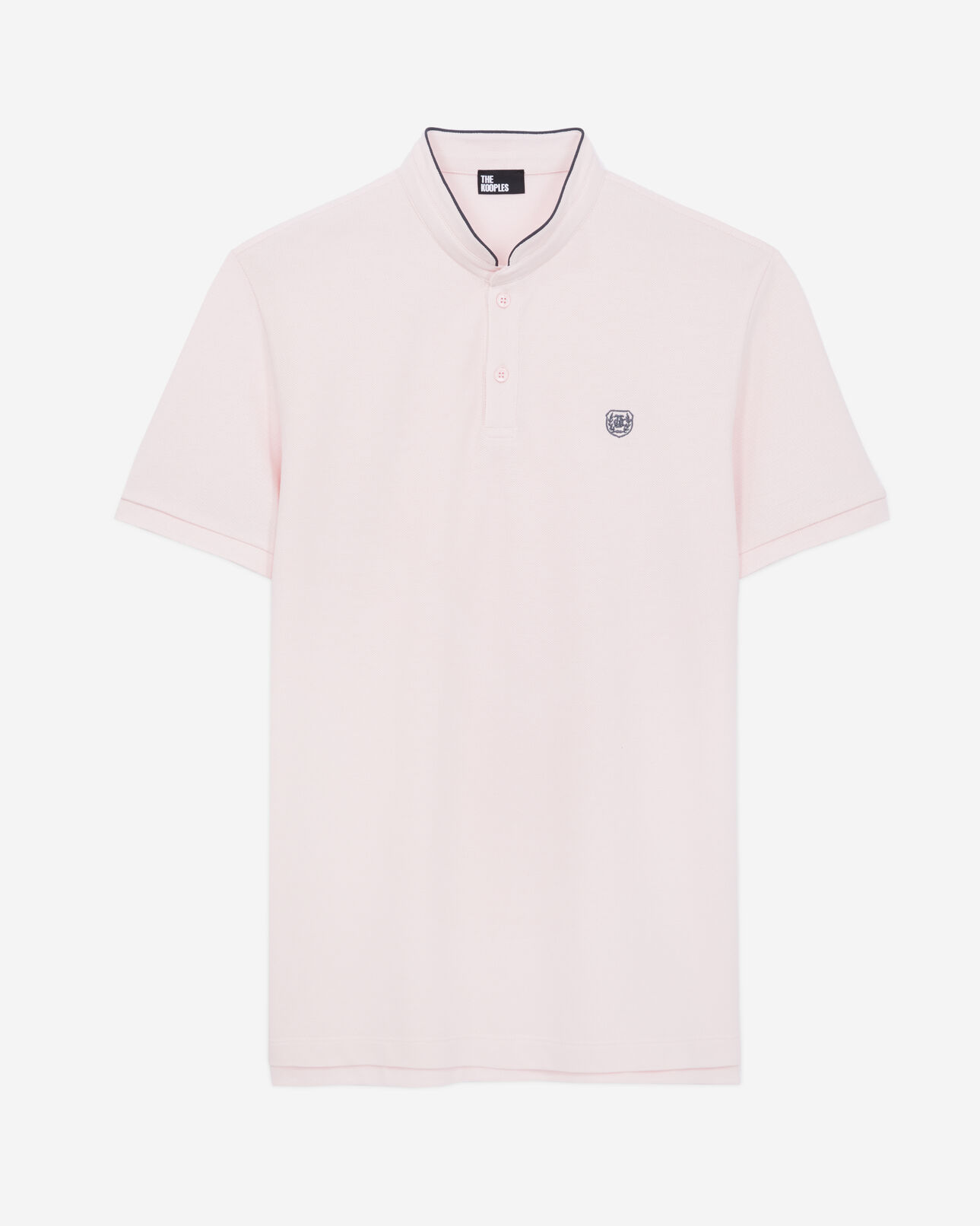 The Kooples MEN PINK  pink officer collar polo shirt