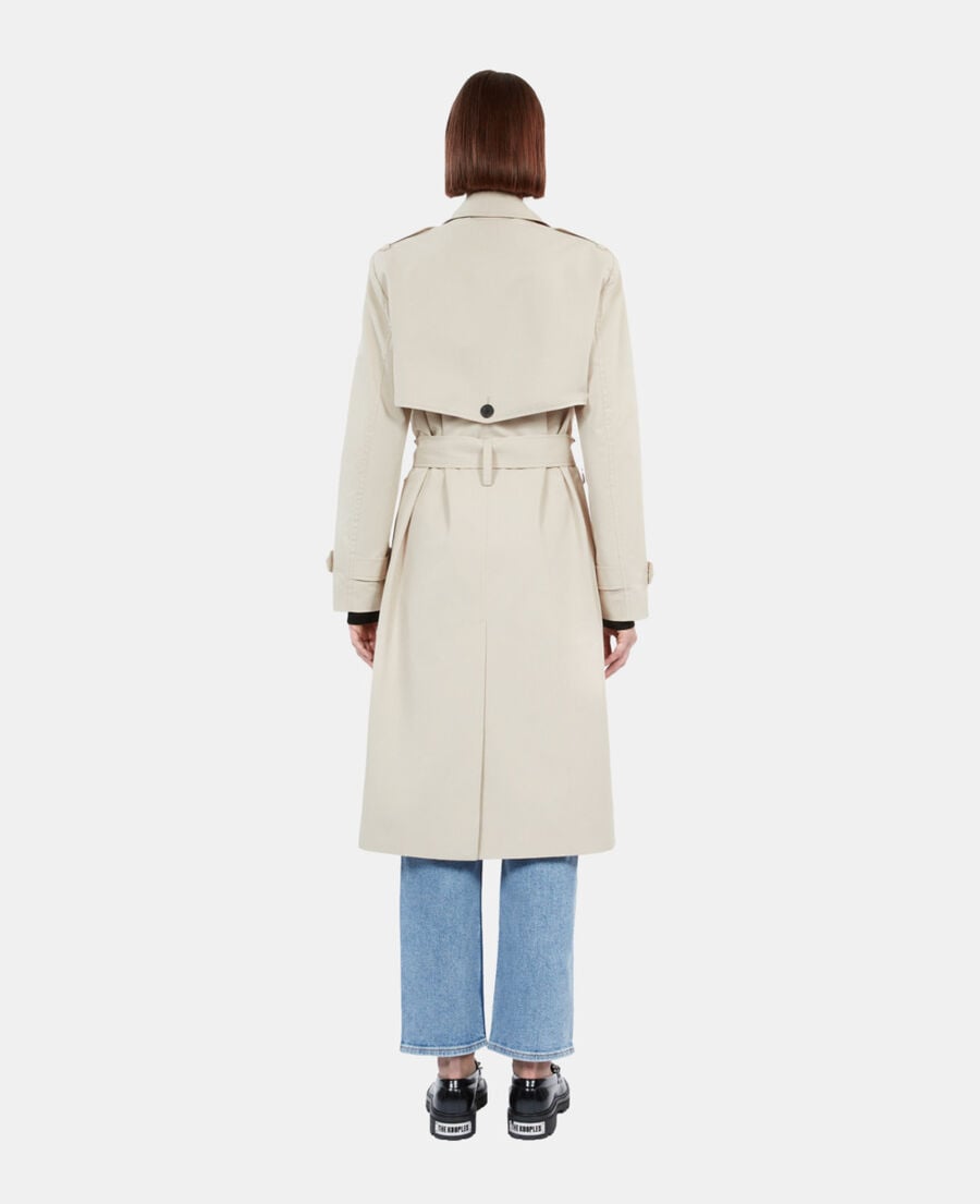 The Kooples DAMEN BEIGE langer beiger trenchcoat