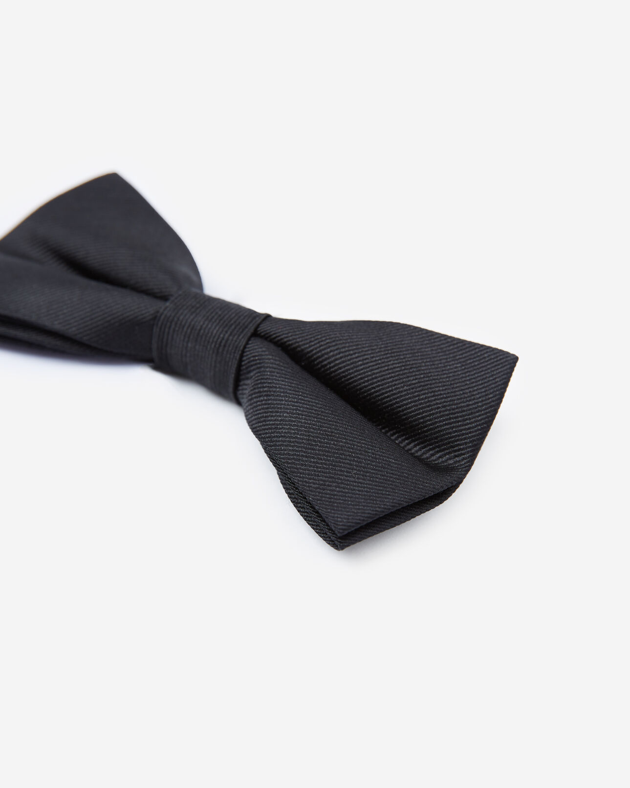 The Kooples MEN BLACK plain black bow tie in silk