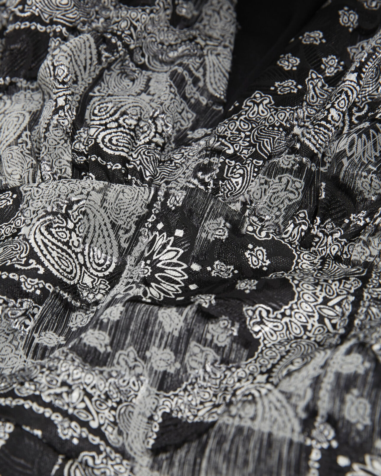 The Kooples WOMEN BLACK long bandana print dress