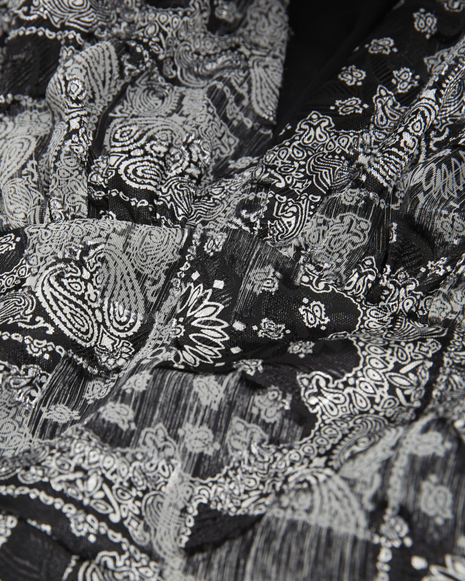 Long bandana print dress, BLACK, hi-res image number null