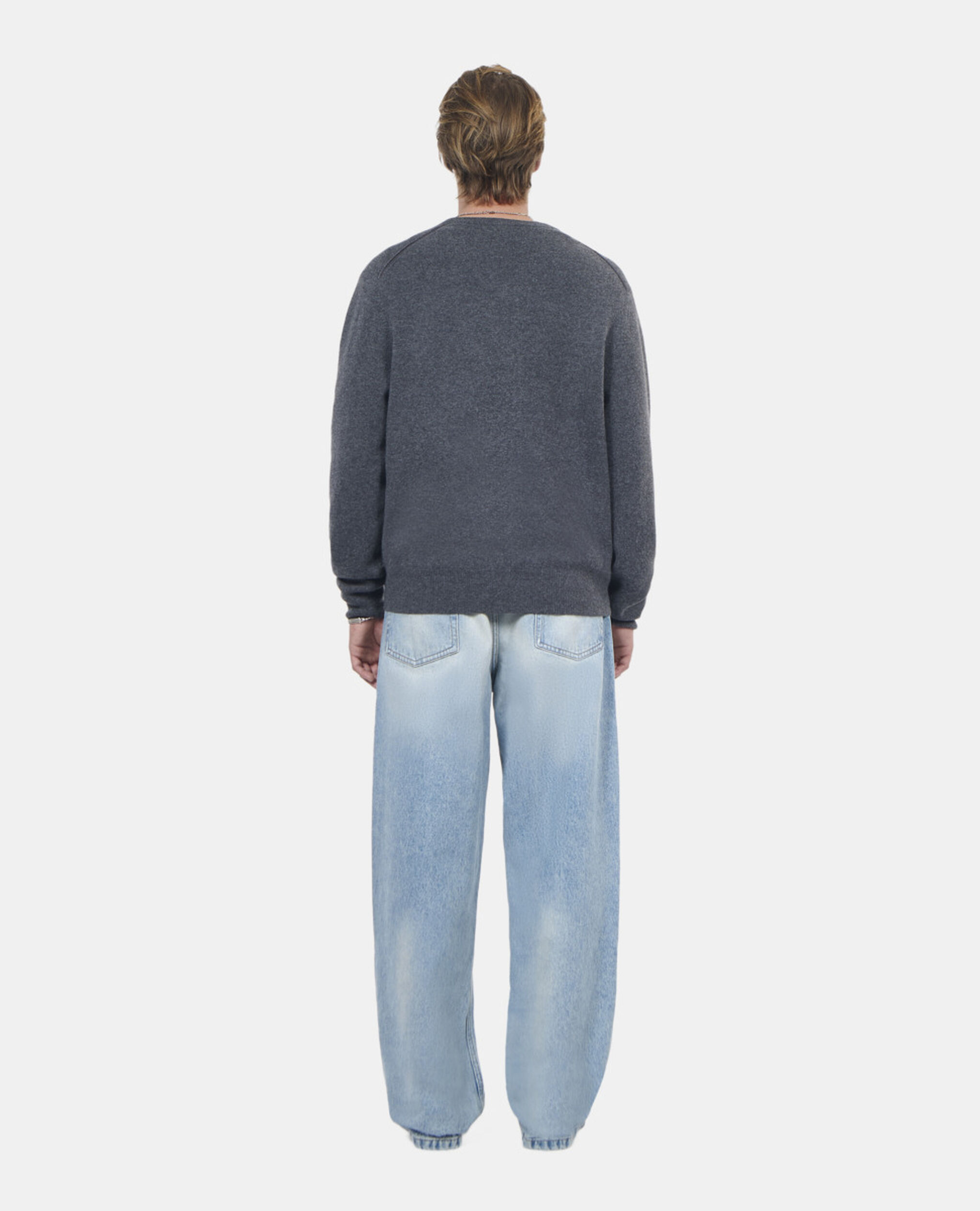 Pull en cachemire gris, ANTHRACITE MELANGE, hi-res image number null
