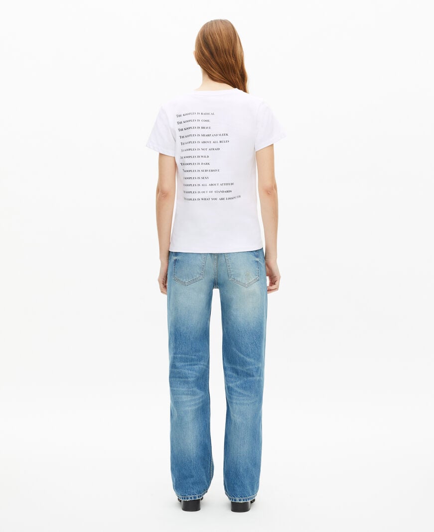 The Kooples FEMME WHITE t-shirt what is néon blanc