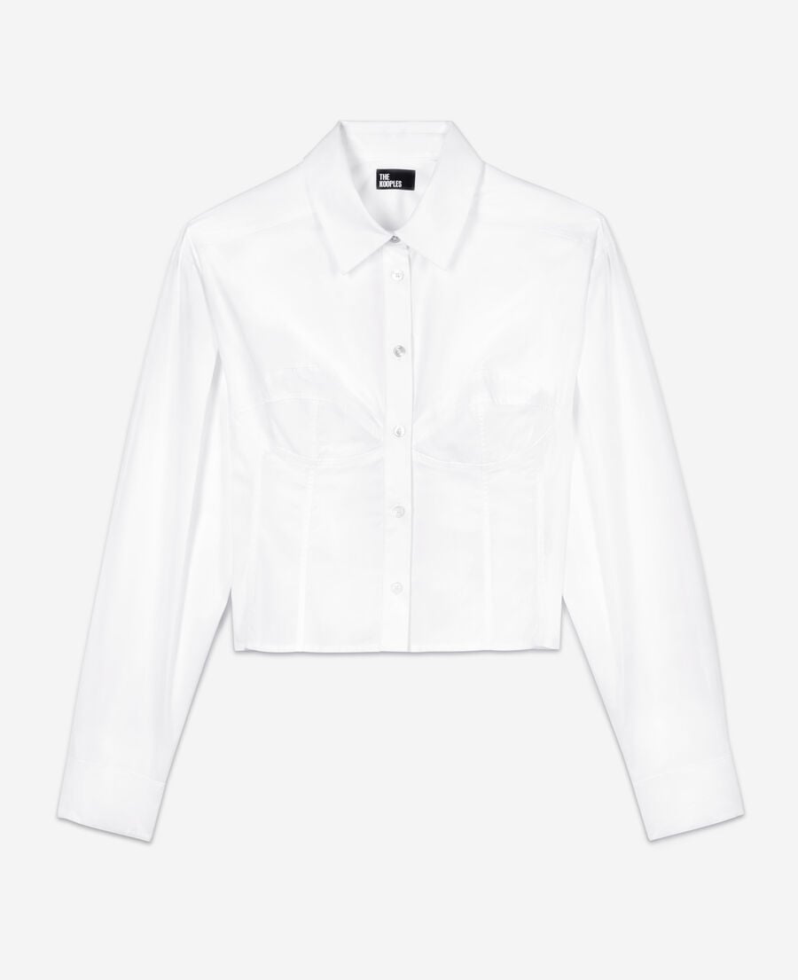The Kooples F WHITE white shirt with corset style stitching