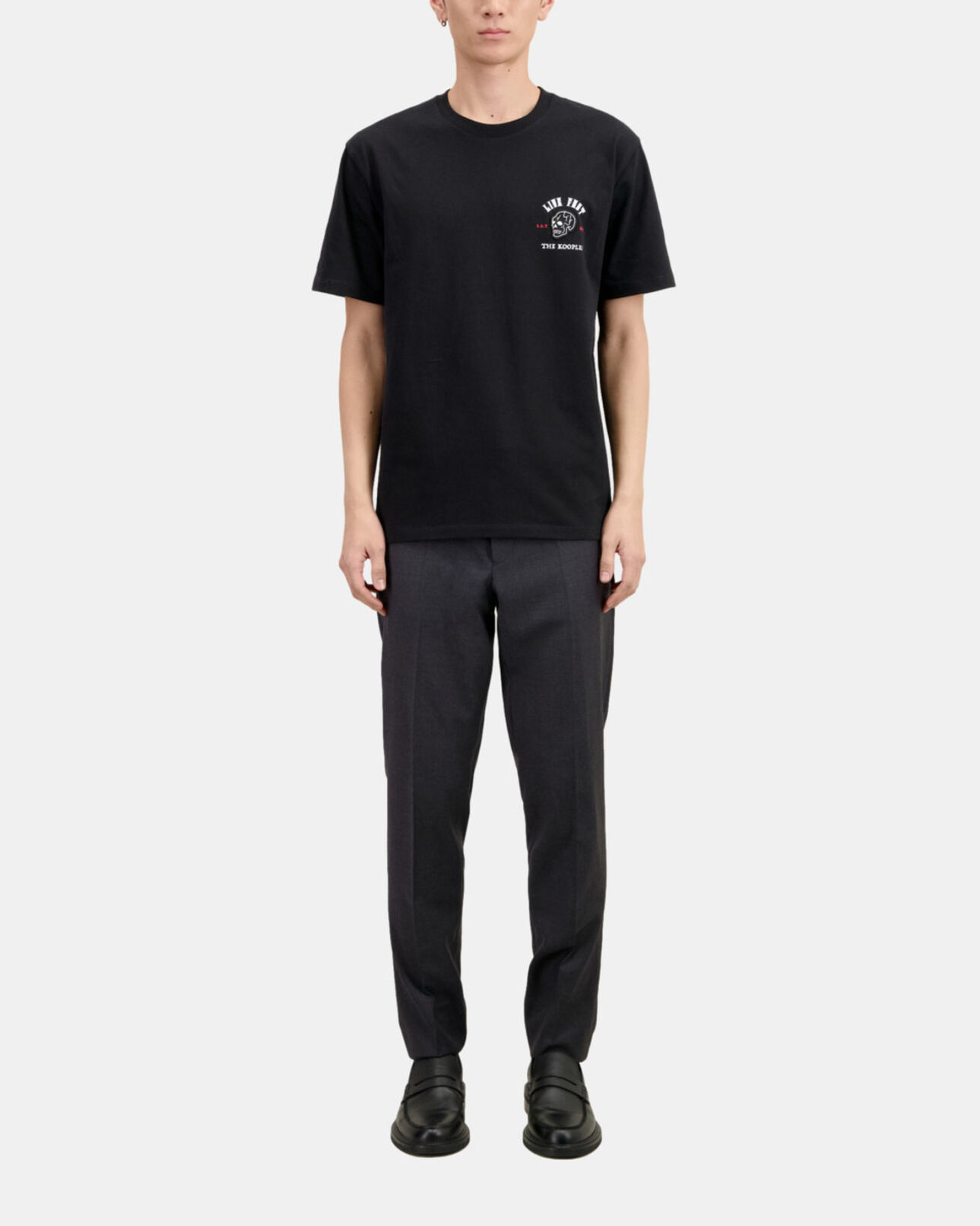 The Kooples MEN BLACK black live fast t-shirt