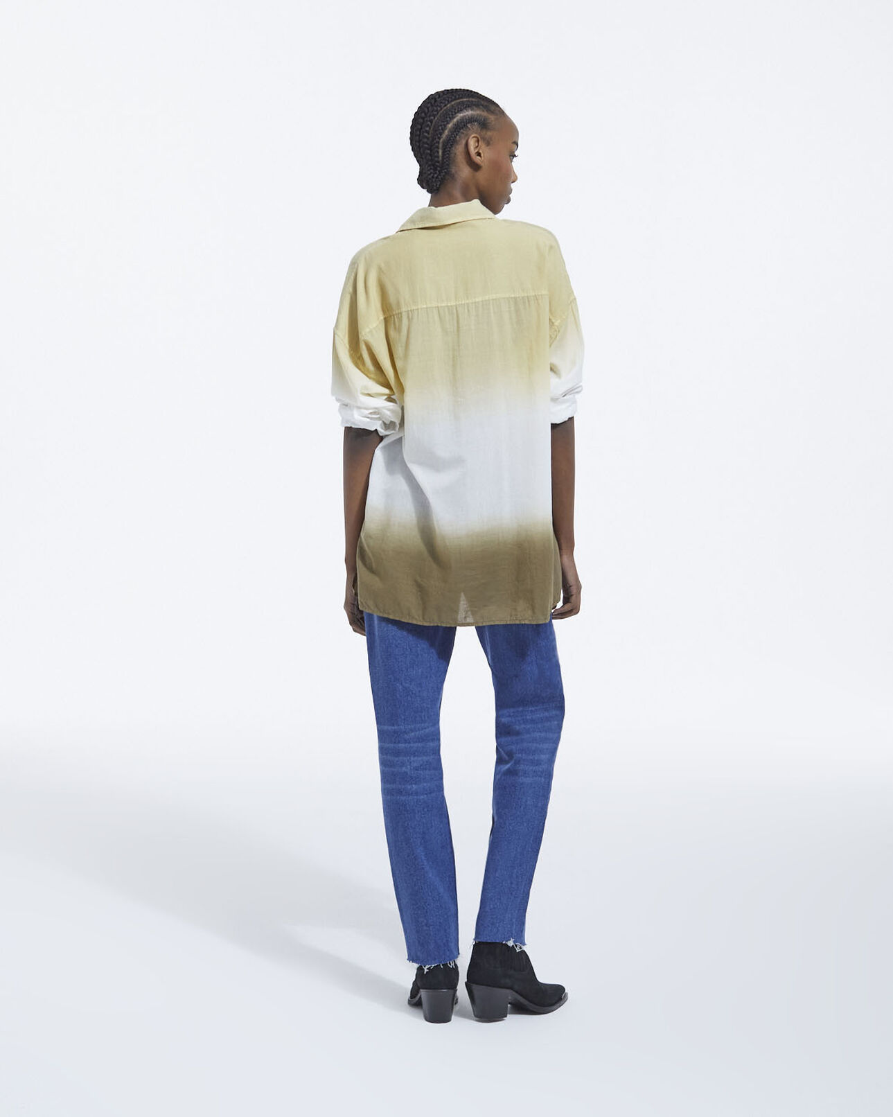 The Kooples FEMME KAKI chemise coton effet tie - dye kaki