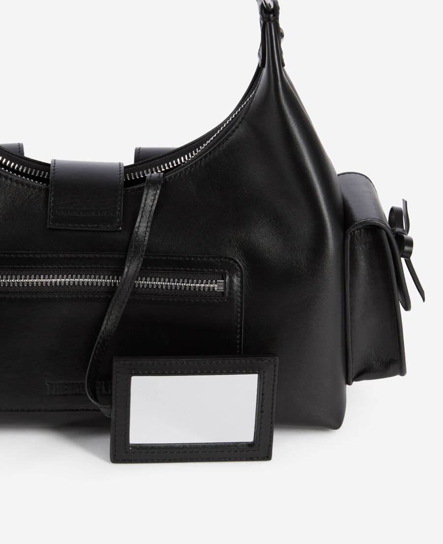 The Kooples DAMEN BLACK amelia-tasche aus schwarzem glattleder