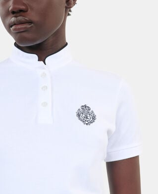 The Kooples FEMME WHITE polo en coton piqué blanc
