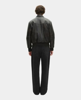 The Kooples MEN DARK BROWN brown leather jacket