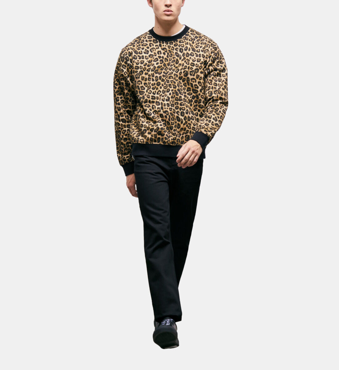 Leopard crew neck new arrivals sweater