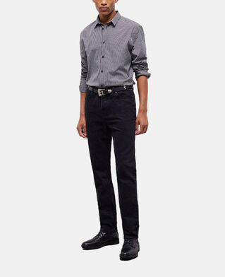 The Kooples HOMME BLACK WHITE chemise col classique à carreaux