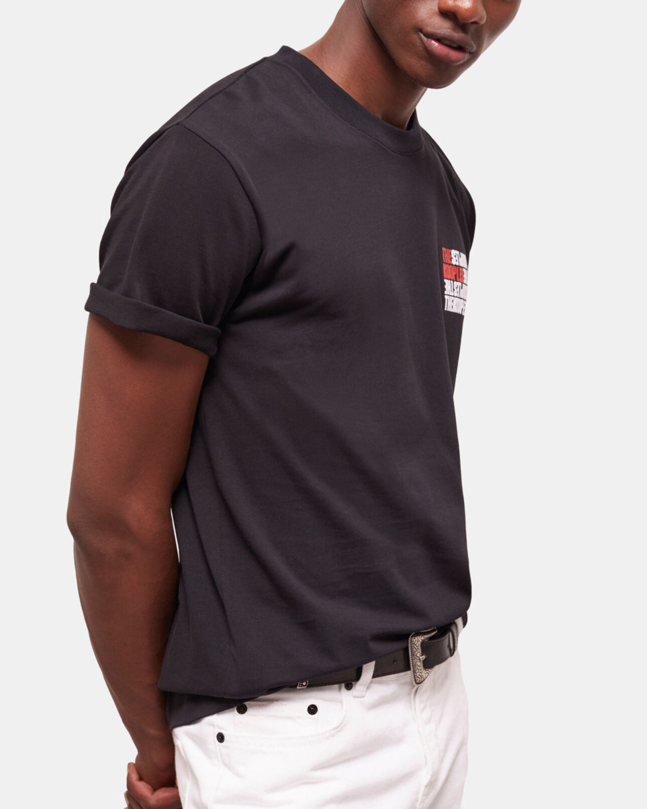The Kooples HOMME BLACK t-shirt homme logo the kooples noir