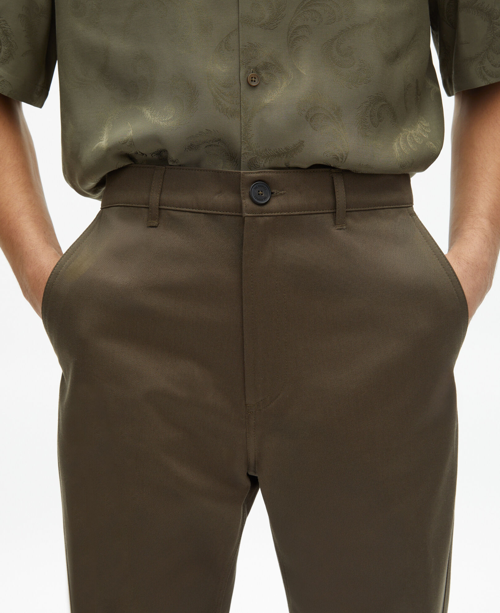 The Kooples HOMME BROWN pantalon droit marron
