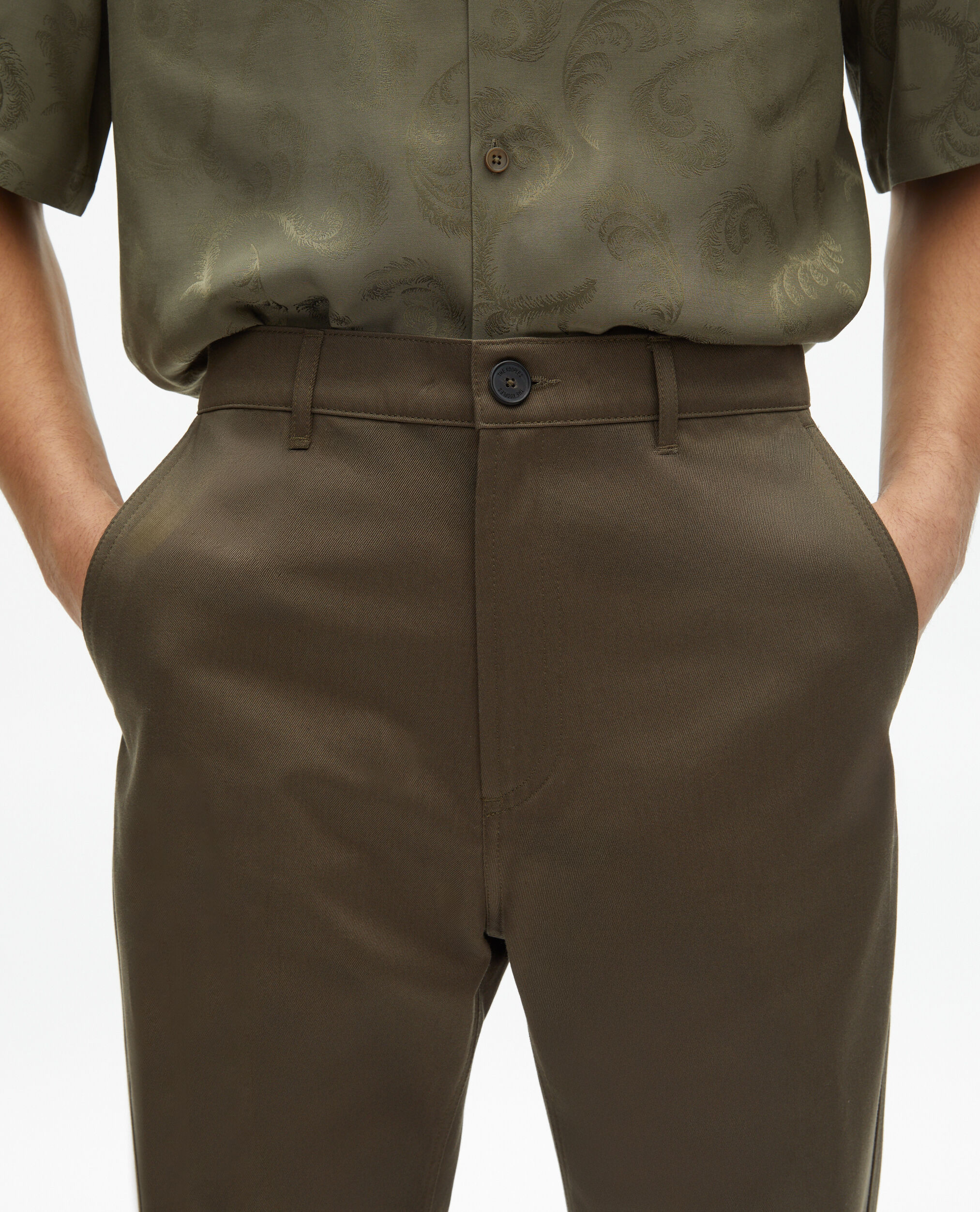 Pantalon droit marron, BROWN, hi-res image number null