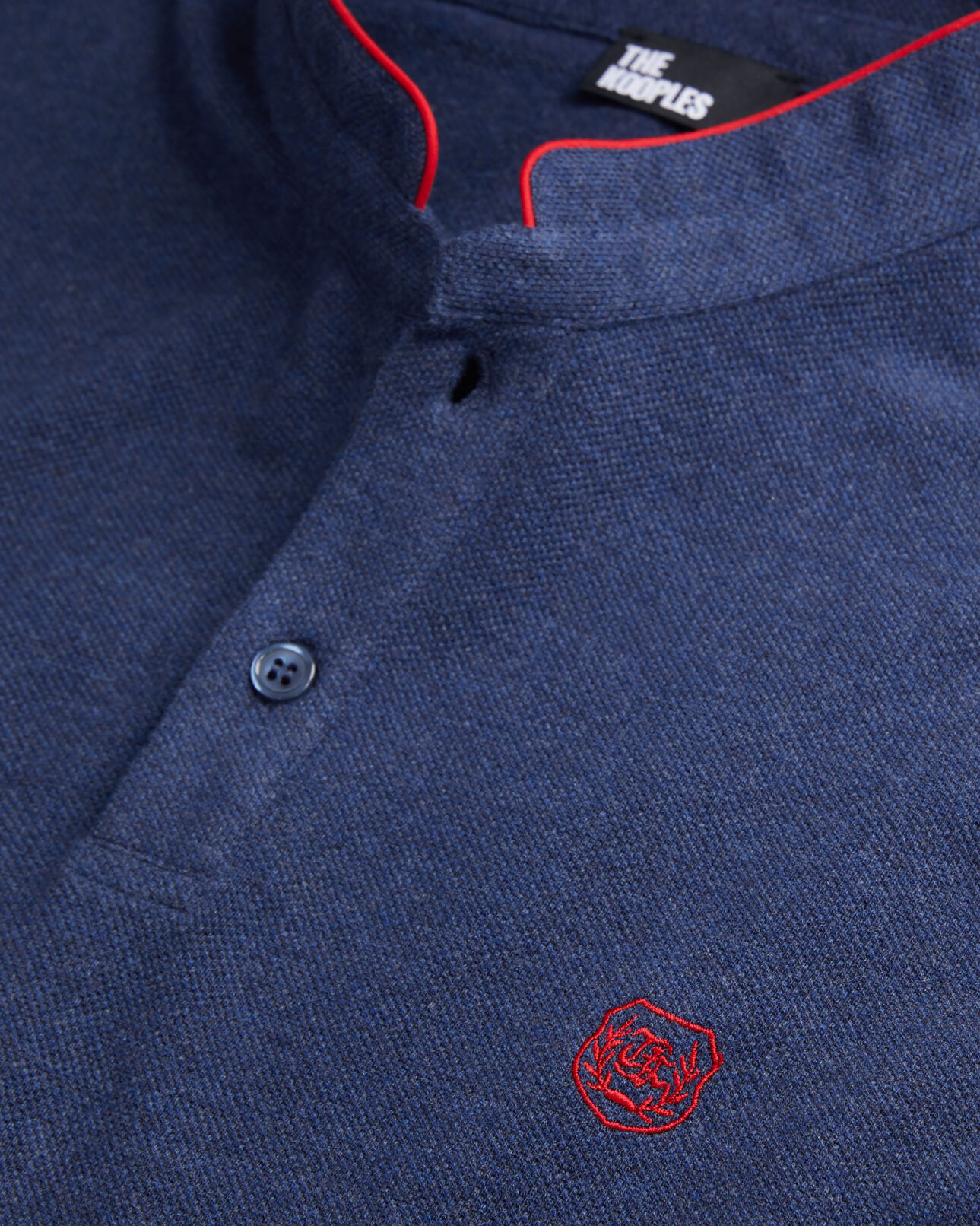 The Kooples HOMME NAVY polo bleu marine en coton