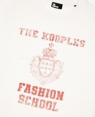 The Kooples FEMME ECRU t-shirt avec sérigraphie écru