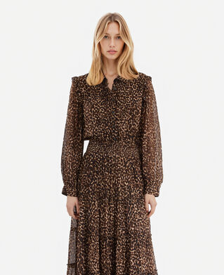 The Kooples F LEOPARD leopard print long dress