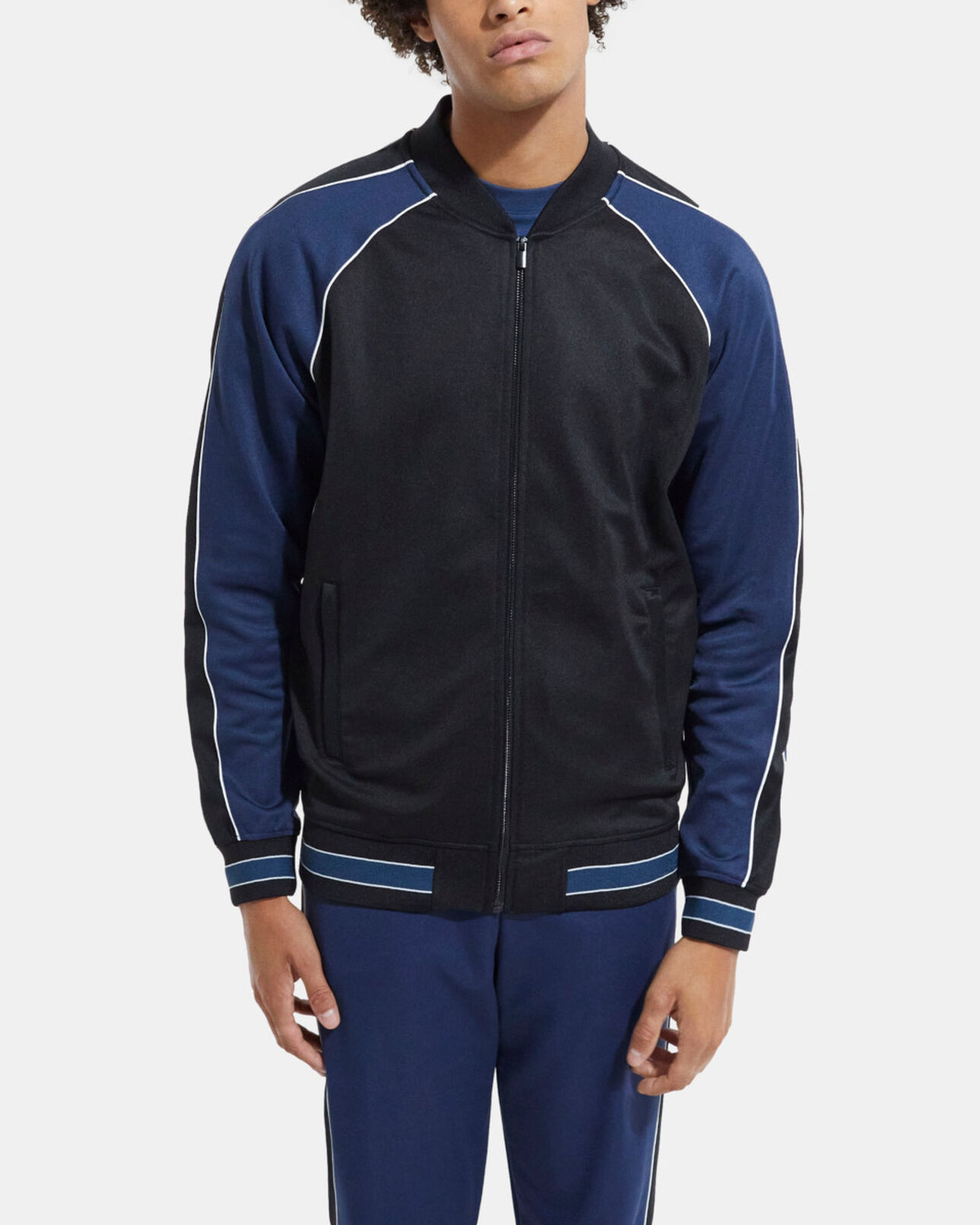 The Kooples MEN NAVY navy blue zipped sweatshirt