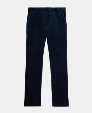 The Kooples H NAVY blue velvet suit pants
