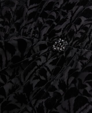 The Kooples FEMME BLACK robe courte noire en velours dévoré