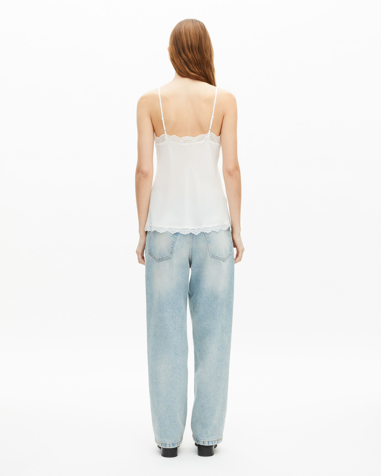 Ecru silk and lace camisole, ECRU, hi-res image number null