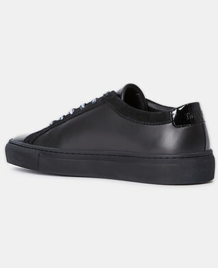 The Kooples F BLACK black leather sneakers