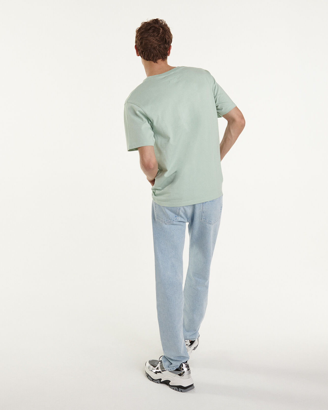 The Kooples HERREN FROSTY GREEN t-shirt mintgrün baumwolle totenkopf