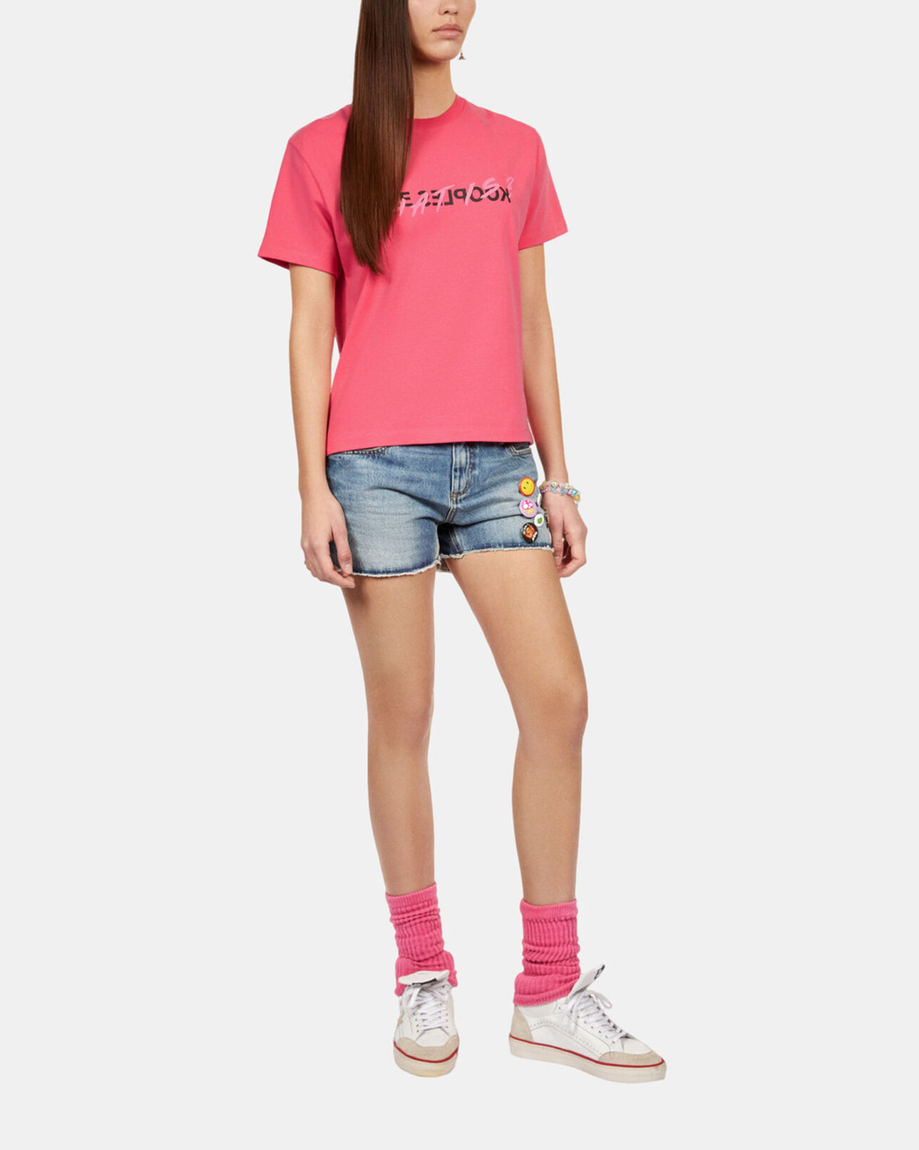 The Kooples WOMEN RETRO PINK fuchsia what is t-shirt