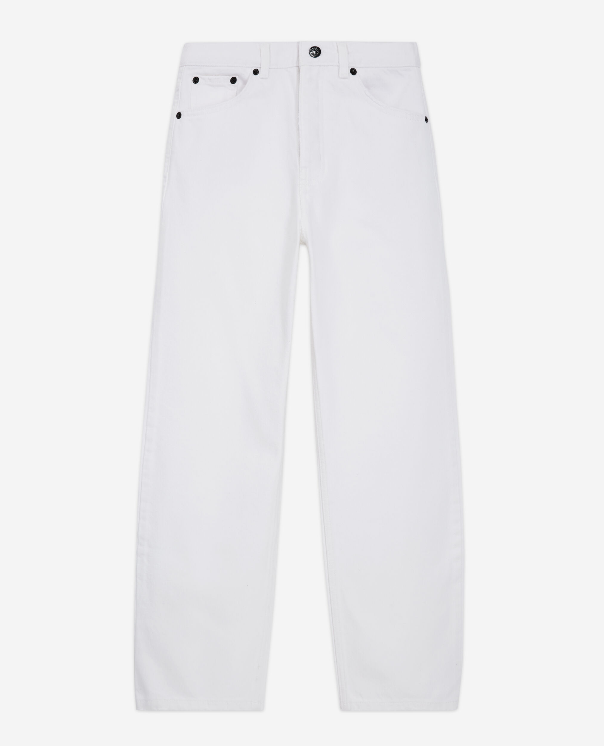 White straight-cut jeans, WHITE, hi-res image number null