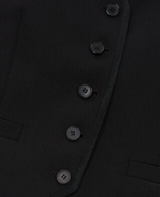 The Kooples DAMEN BLACK WHITE schwarze anzugweste aus wolle