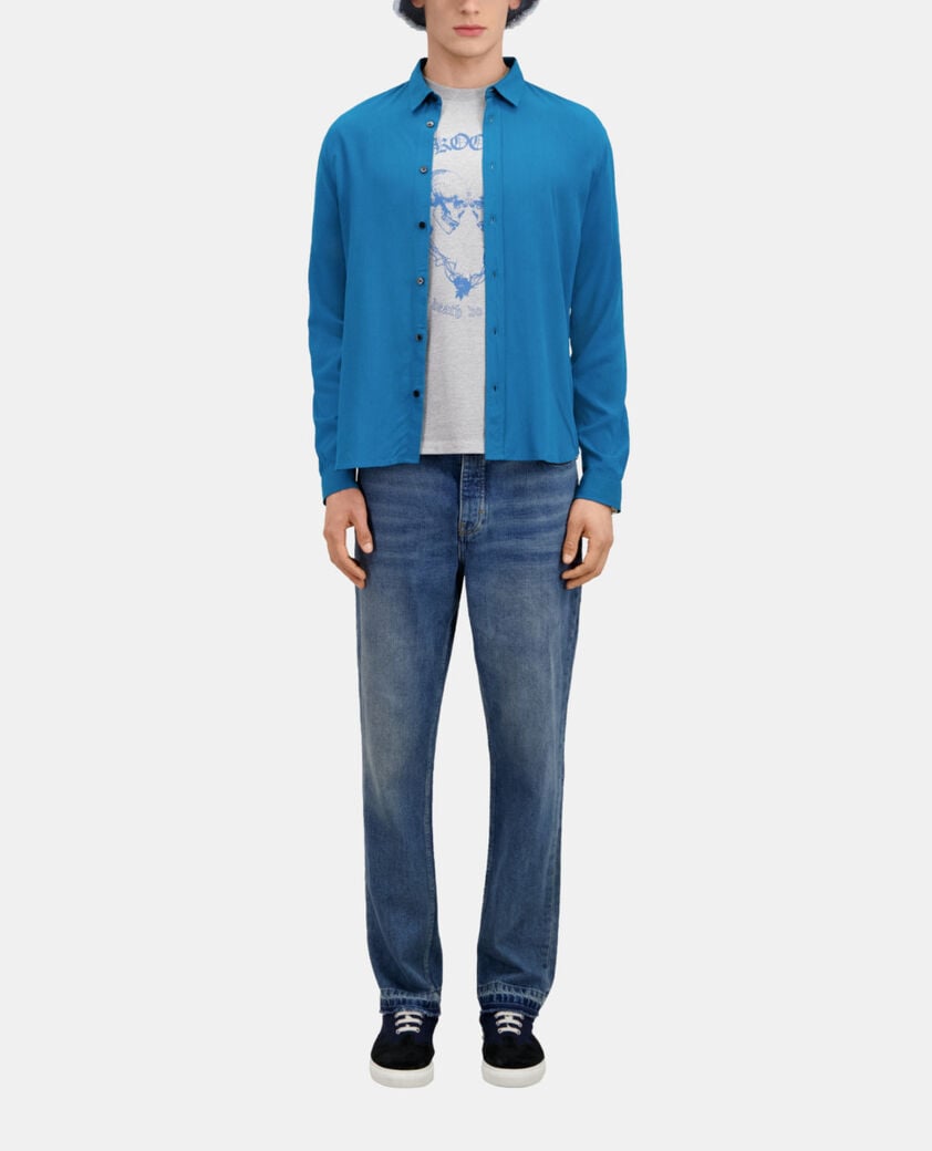 The Kooples HOMME MEDIUM BLUE chemise bleue